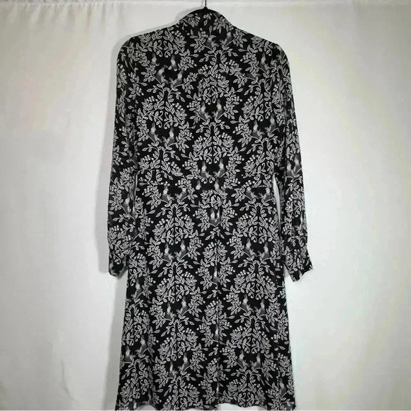 Boden Sylvia Shirt Dress Black Parrot Paradise Novelty Career Classy Twee Size 6 - Picture 9 of 15